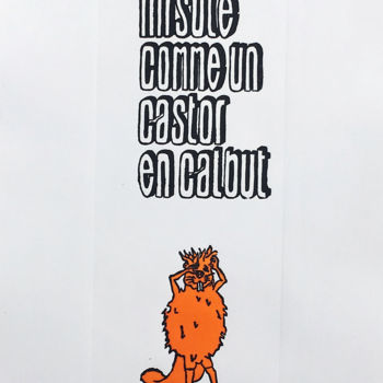 「Hirsute」というタイトルの製版 Aude Lionel Marie D'Arcによって, オリジナルのアートワーク
