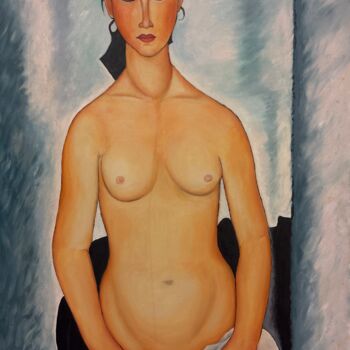 Le style Modigliani : femme aux seins nus