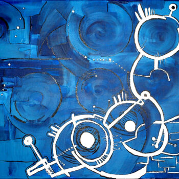 Painting titled "Et un tourbillon na…" by Lioshi, Original Artwork, Acrylic Mounted on Wood Stretcher frame