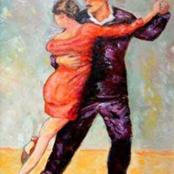 Schilderij getiteld " tango" door Giuseppe Liotta, Origineel Kunstwerk, Olie
