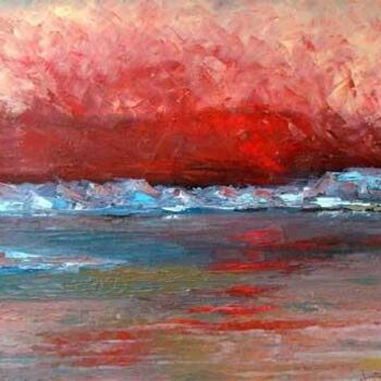 Painting titled " tramonto sull'eter…" by Giuseppe Liotta, Original Artwork