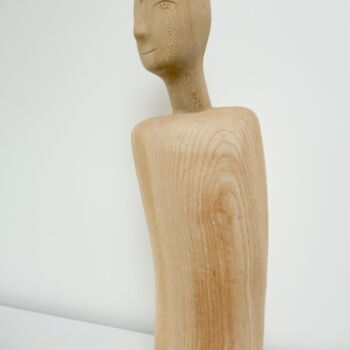 Sculpture titled "Oeil de Lune" by Liquette-Gorbach, Original Artwork, Wood