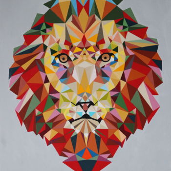 Painting titled "LEO" by Lisaa, Original Artwork, Acrylic