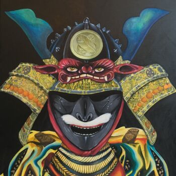 Peinture intitulée "Samouraï" par Lisa Ingrassia, Œuvre d'art originale