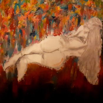 Malerei mit dem Titel "Insomnie" von Lisa Manni, Original-Kunstwerk, Öl