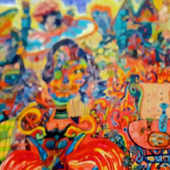 Malerei mit dem Titel "Au-delà" von Lisa Manni, Original-Kunstwerk, Pastell