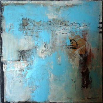 Painting titled "l'oubli 60x60cm tec…" by Lisa Mazzoni, Original Artwork