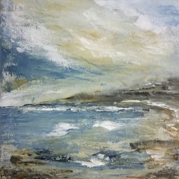 Pintura intitulada "Cloudy coast" por Lisa Steeven, Obras de arte originais, Acrílico