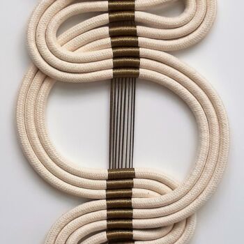 Textile Art titled "sinueuse 5" by Lisa Thevenon, Original Artwork, Thread