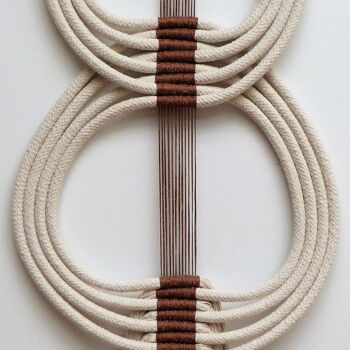 Art textile intitulée "Totem 8" par Lisa Thevenon, Œuvre d'art originale, Fil