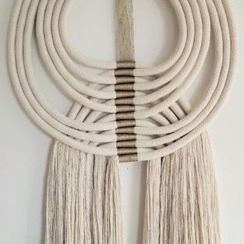 Art textile intitulée "Circulaire" par Lisa Thevenon, Œuvre d'art originale, Fil