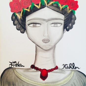 Peinture intitulée "Viva la vida. Frida…" par Lisabeenart, Œuvre d'art originale, Acrylique