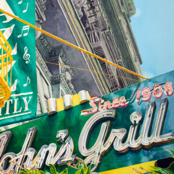 "John's Grill" başlıklı Tablo Lisa Tennant tarafından, Orijinal sanat, Suluboya