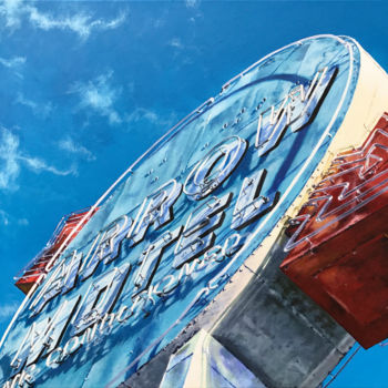 "Arrow Motel" başlıklı Tablo Lisa Tennant tarafından, Orijinal sanat, Akrilik