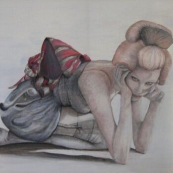 Картина под названием "Thé  Bai Mudan (Thé…" - Lisbeth Buonanno, Подлинное произведение искусства, Масло