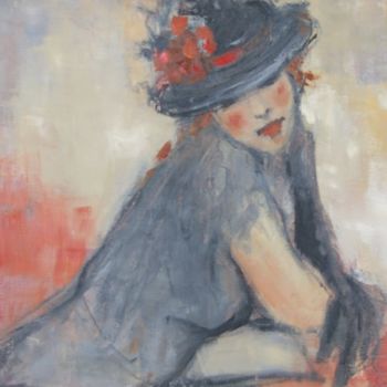 Peinture intitulée "dame-300.jpg" par Lisbeth Courcambeck, Œuvre d'art originale