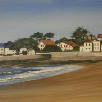 Peinture intitulée "plage de Nauzan à S…" par Lise Buissart, Œuvre d'art originale, Acrylique