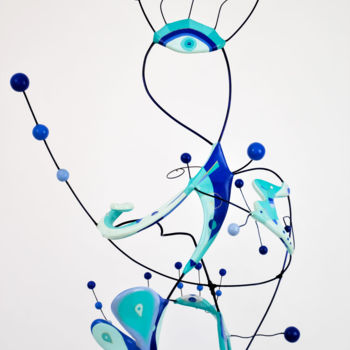 Escultura intitulada "Guérison Moléculair…" por Lise Dedieu, Obras de arte originais, Metais