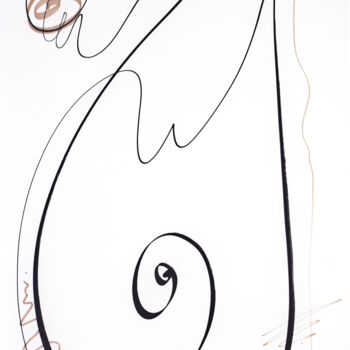 Drawing titled "Connection" by Lise Dedieu, Original Artwork, Marker