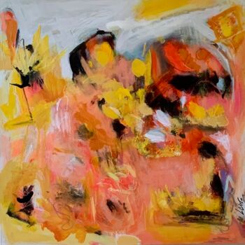 Картина под названием "Adorée" - Lise Wuebben, Подлинное произведение искусства, Акрил Установлен на Деревянная рама для нос…