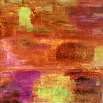 Painting titled "DANCING COLOURS" by Lisette Van Der Heijde, Original Artwork, Acrylic