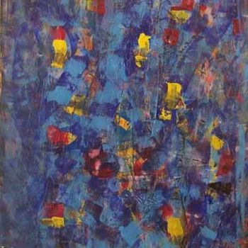 Painting titled "Le Blues des Bleus" by Lise Tremblay, Original Artwork