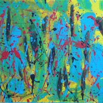Painting titled "Explosion" by Lise Tremblay, Original Artwork