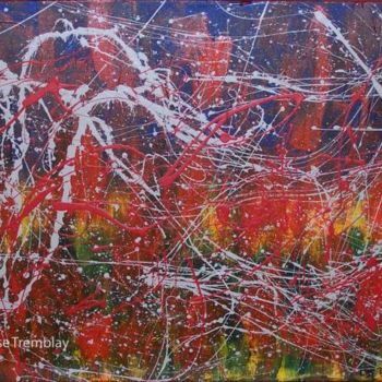 Painting titled "Par Monts et par Va…" by Lise Tremblay, Original Artwork, Oil