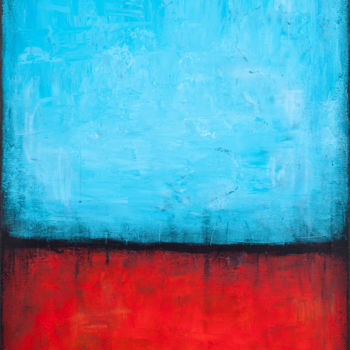 Painting titled "Endless Blue" by Liss Art Studio, Original Artwork, Acrylic