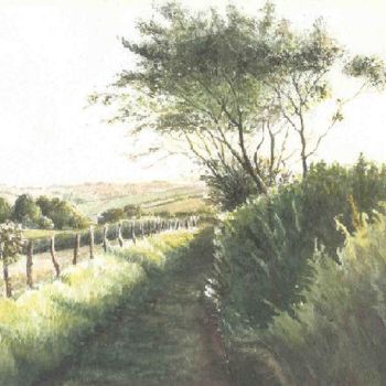 Painting titled "Down the track" by Elizabeth Stringer, Original Artwork