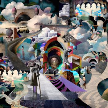 Arte digitale intitolato "d r e a m w o r k (…" da Littlesurrealdream, Opera d'arte originale, Collage digitale