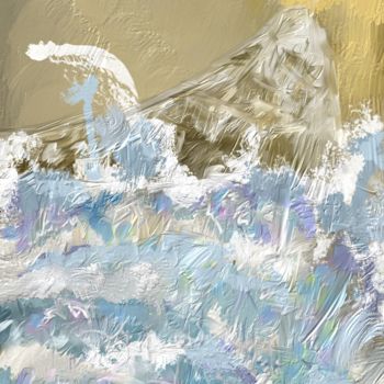 Peinture intitulée "happy waves" par Skywalker, Œuvre d'art originale, Encre