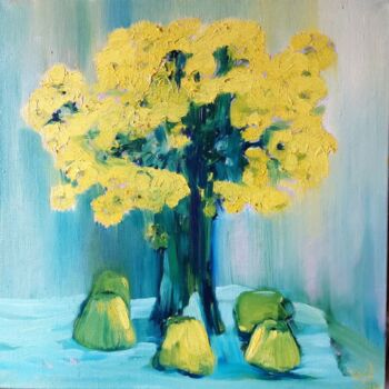 Peinture intitulée "Yellow light" par Liubomyr Khudiak, Œuvre d'art originale, Huile
