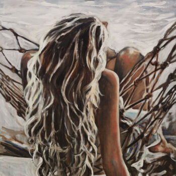 Картина под названием "Summer Breeze" - Liudmila Pisliakova, Подлинное произведение искусства, Масло Установлен на Деревянна…