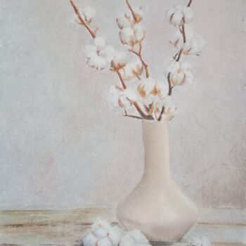 Dibujo titulada "cotton" por Liudmila Rabinovich, Obra de arte original, Pastel