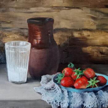 Painting titled "country still life" by Liudmila Rabinovich, Original Artwork, Oil