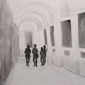 Рисунок под названием "passageways" - Liudmila Rabinovich, Подлинное произведение искусства, Древесный уголь