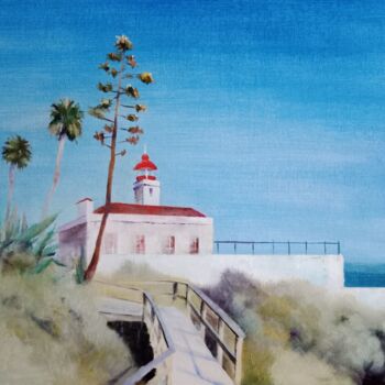 Painting titled "lighthouse" by Liudmila Rabinovich, Original Artwork, Oil