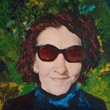 Картина под названием "self-portrait in re…" - Liudmila Rabinovich, Подлинное произведение искусства, Масло