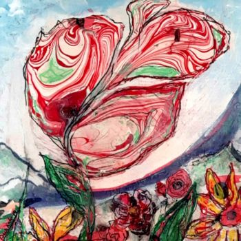 "Flower in the garden" başlıklı Tablo Liudmyla Durante Art & Jewelry tarafından, Orijinal sanat, Akrilik