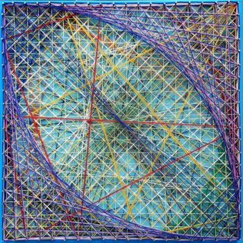 Textile Art titled "Through your eyes" by Liudmyla Durante Art & Jewelry, Original Artwork, String Art