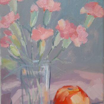 Painting titled "Small bouquet" by Liudmyla Lelechenko, Original Artwork, Oil