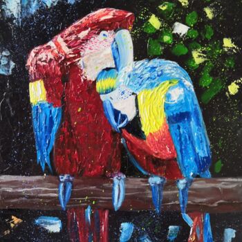 제목이 "Doux couple. Sweet…"인 미술작품 Liudmyla Riabkova로, 원작, 기름 나무 들것 프레임에 장착됨