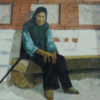 Pittura intitolato "Years of Life" da Yang-Che Liu, Opera d'arte originale, Olio