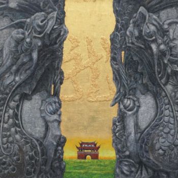 Pittura intitolato "Welcome the Dawn of…" da Yang-Che Liu, Opera d'arte originale, Olio