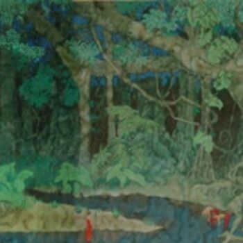 Pintura titulada "雨林揽胜图  264x66cm  刘怡涛" por Yi Tao Yitao Liu Liu Hua Lang Gallery, Obra de arte original