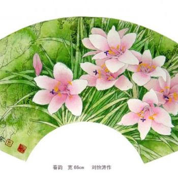Pittura intitolato "Spring Green春韵" da Yi Tao Yitao Liu Liu Hua Lang Gallery, Opera d'arte originale