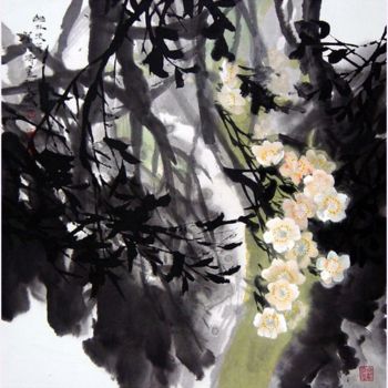Картина под названием "幽林流芳66x66cm写意画集五6刘怡…" - 怡涛yitao 刘liu  画廊gallery, Подлинное произведение искусства