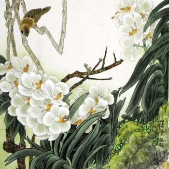 Malerei mit dem Titel "兰熏幽林   66x43cm   刘怡…" von Yi Tao Yitao Liu Liu Hua Lang Gallery, Original-Kunstwerk