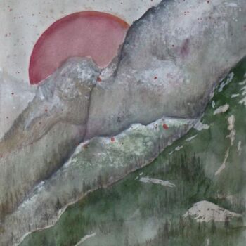 Painting titled "JAPANS TSUNAMI 4" by Livia Alessandrini, Original Artwork